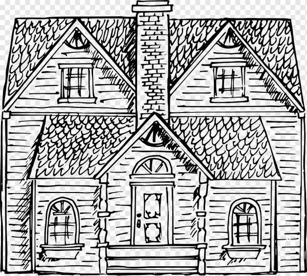 Дом раскраска
