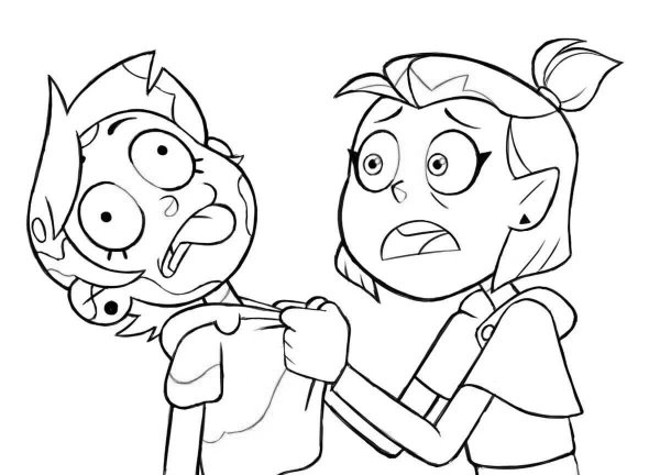 Раскраска дом Совы