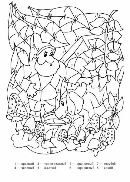 Раскраска по цветам
