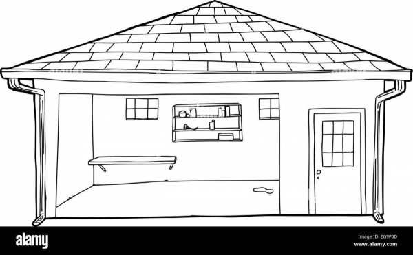 Гараж раскраска для детей