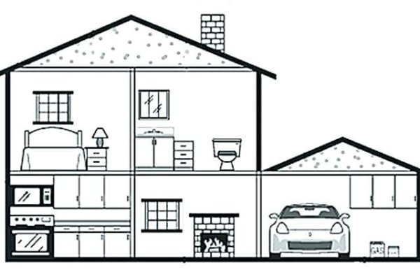 Гараж нарисованный сбоку