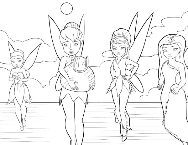 Раскраски феи Динь Динь и её друзья