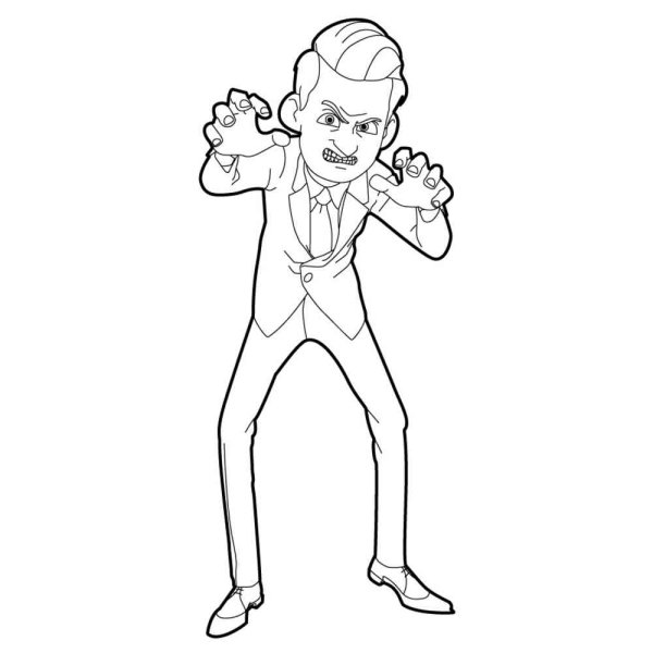 Раскраски мультяшные кот Гром и заколдованный дом