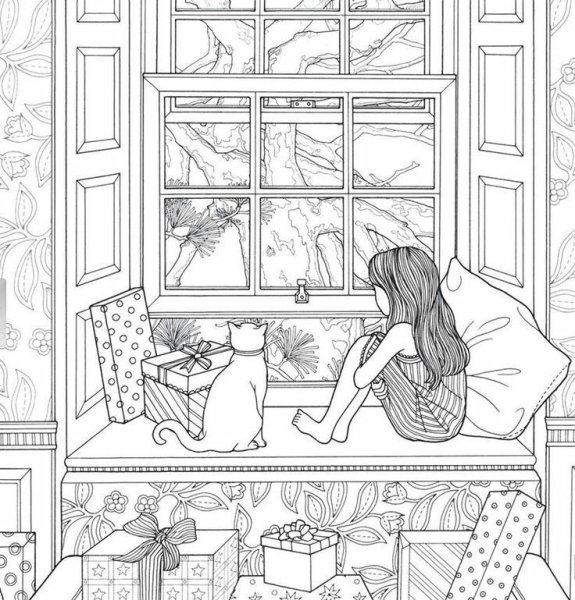 Хюгге раскраска