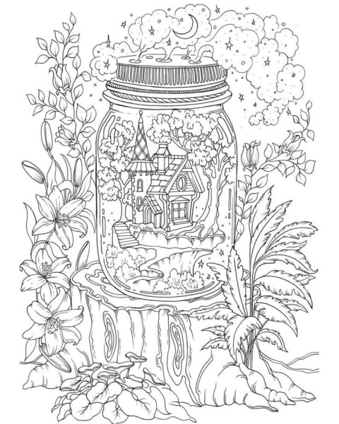 Раскраски антистресс баночки