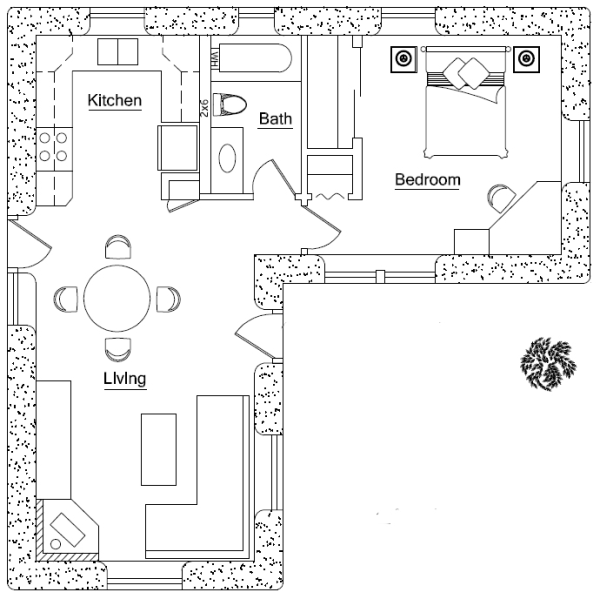 План квартиры раскраска