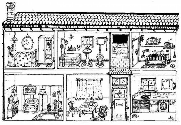 Распечатки домов с мебелью