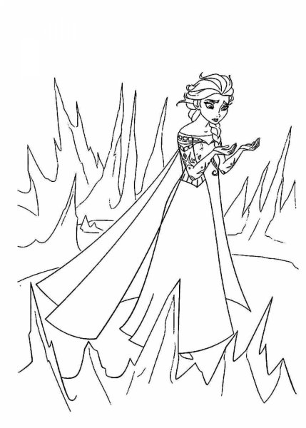 Эльза Холодное сердце раскраска