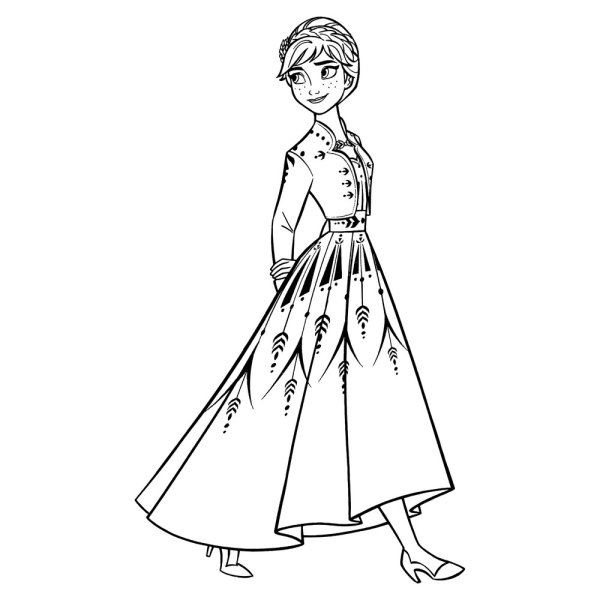 Анна Королева Эренделла раскраска