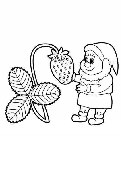 Гномик раскраска