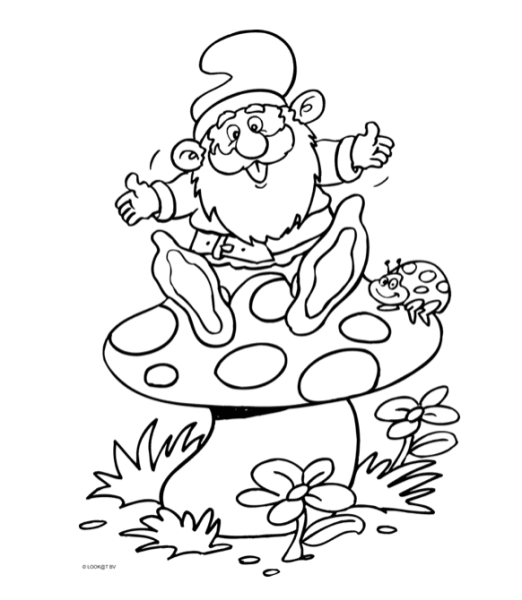 Лесовичок раскраска для детей