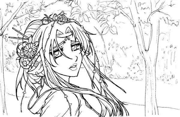 Раскраски анимешных эльфов