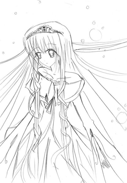 Раскраски аниме красивые необычные