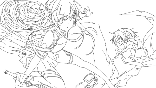 Герои аниме раскраска