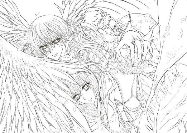 Раскраски аниме вампиры