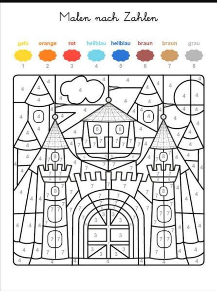 Раскраска по номерам