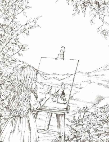 Раскраска Лесная девочка Aeppol