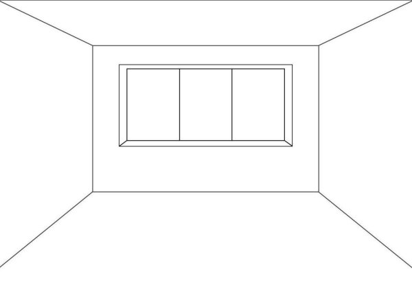 Эскиз комнаты без мебели