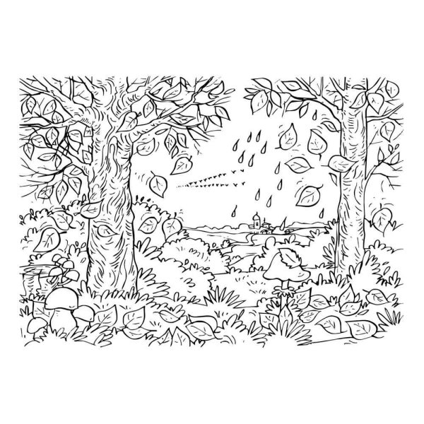 Раскраска природа