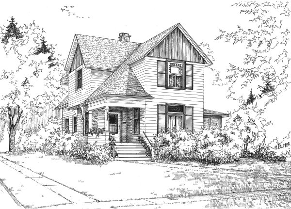 Набросок коттеджа
