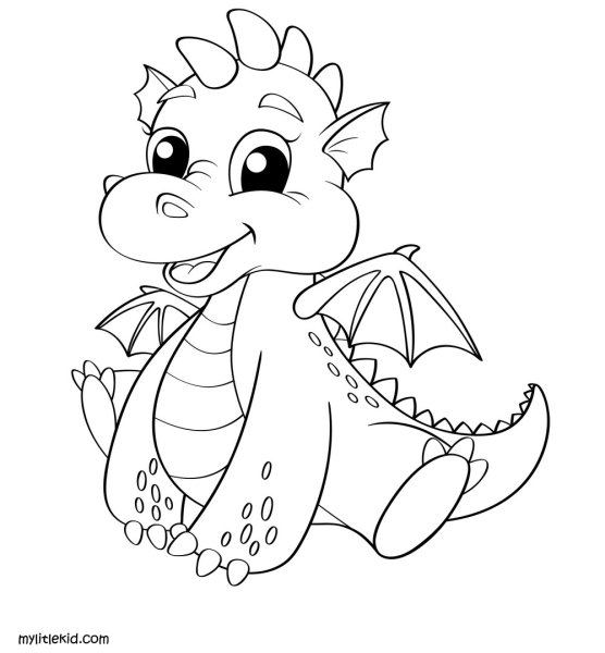 Дракончик раскраска для детей