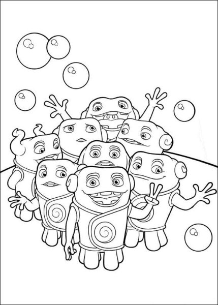 Раскраска мультик дом