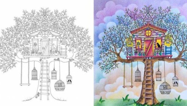 Раскраска таинственный дом