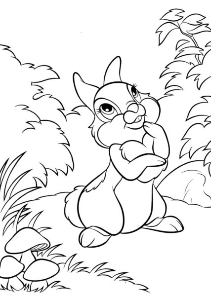 Заяц из Бэмби раскраска