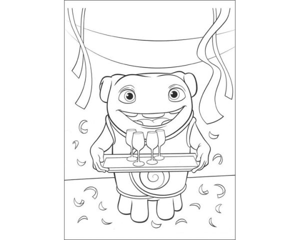 Раскраска мультик дом