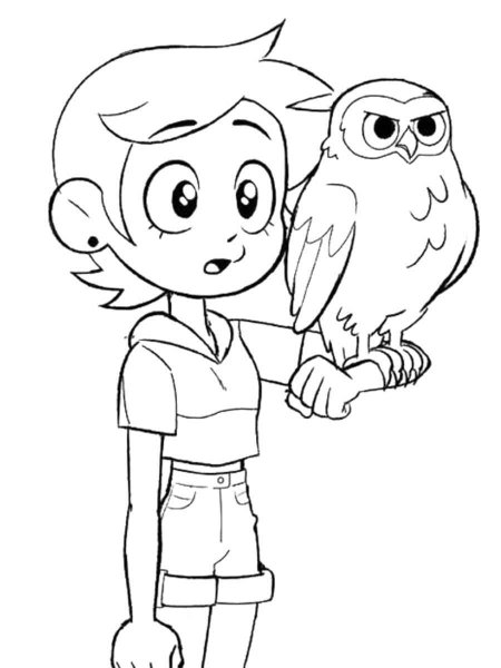 Раскраска дом Совы