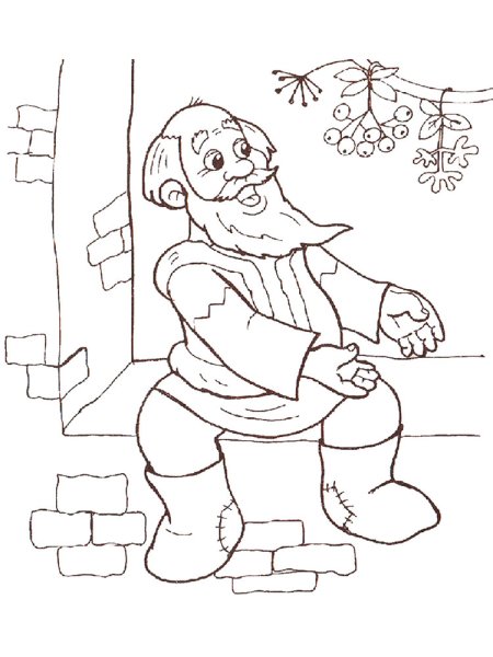 Раскраска дедушка