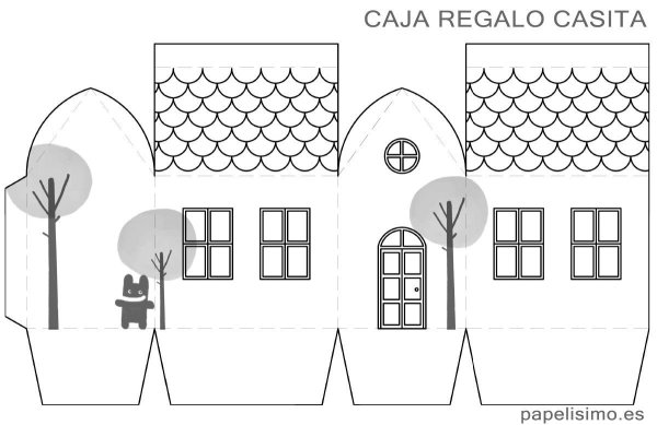 Макет бумажного домика