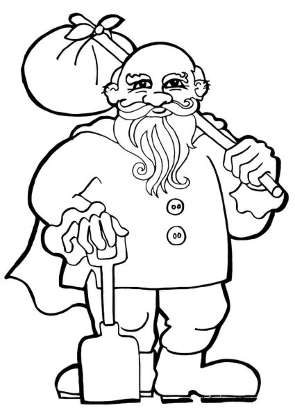 Раскраска дедушка