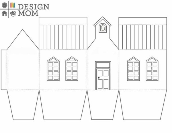 Объемные бумажные домики