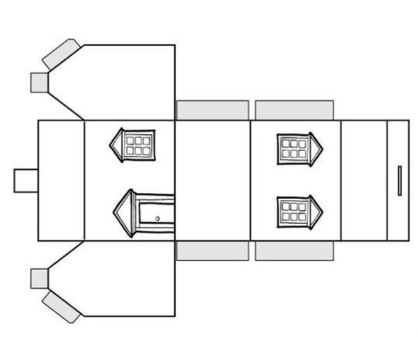 Развертка домика 3 класс
