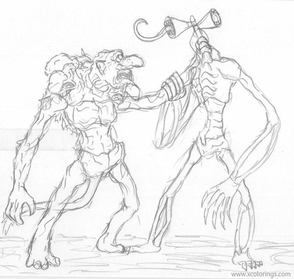 Раскраски монстры ТРЕВОРА Хендерсона