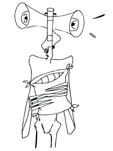 Раскраска сиреноголовый раскраска