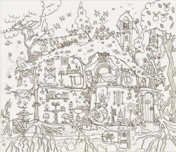 Раскраска по номерам домик