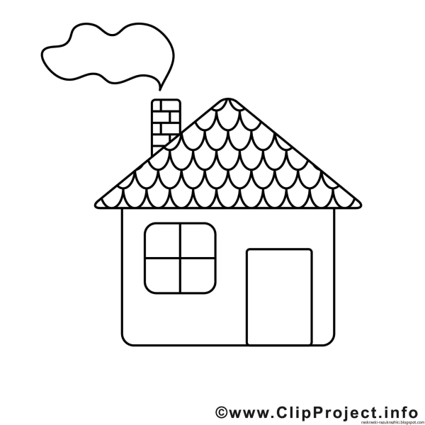 Домик для раскрашивания для детей