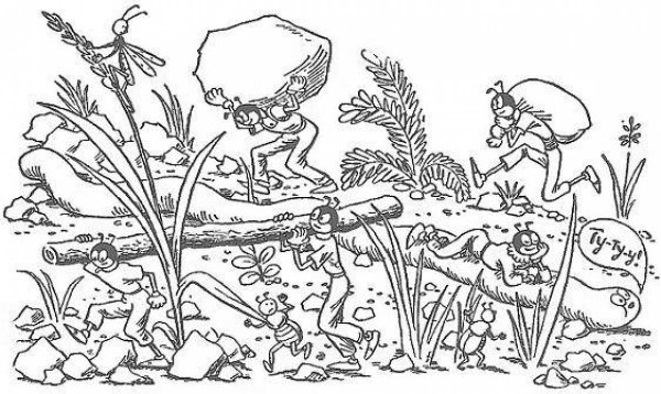 Муравейник раскраска