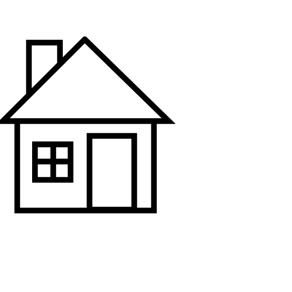 Домик черно белый