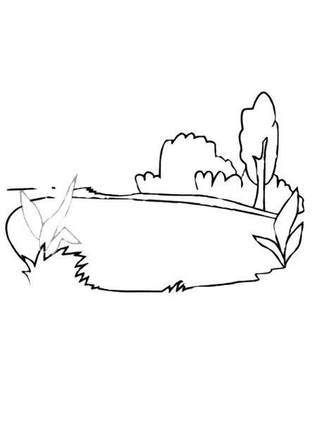 Озеро раскраска