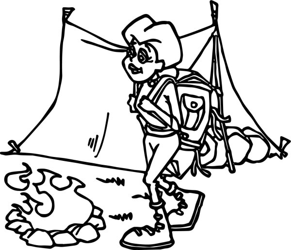 Детский лагерь раскраска