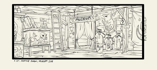 Хижина Гравити Фолз черно-белый