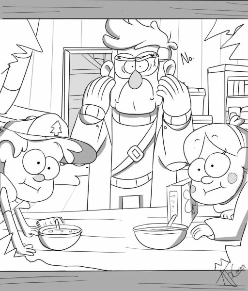 Раскраска Гравити Фолз Гном