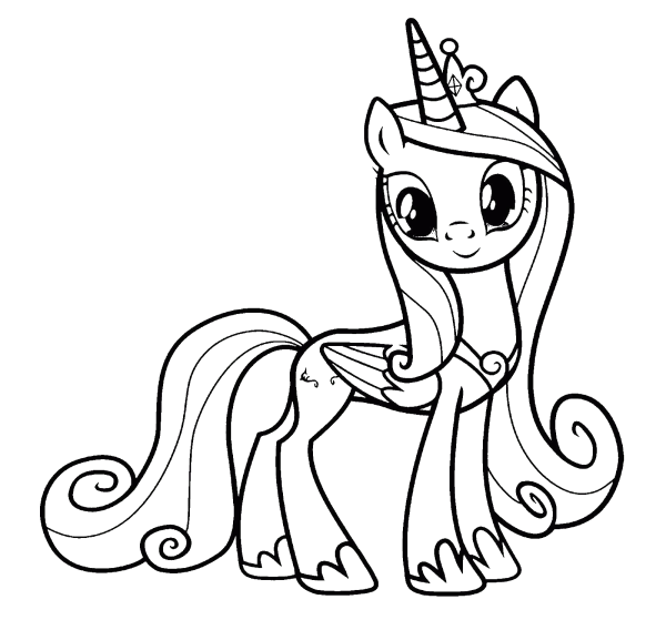 Раскраска мой маленький пони принцесса Каденс