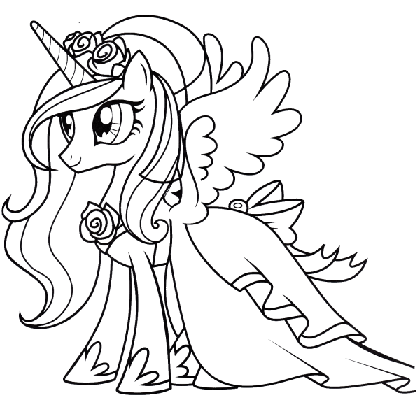 Раскраски my little Pony принцесса Селестия