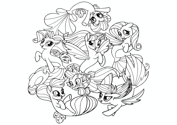 My little Pony раскраска
