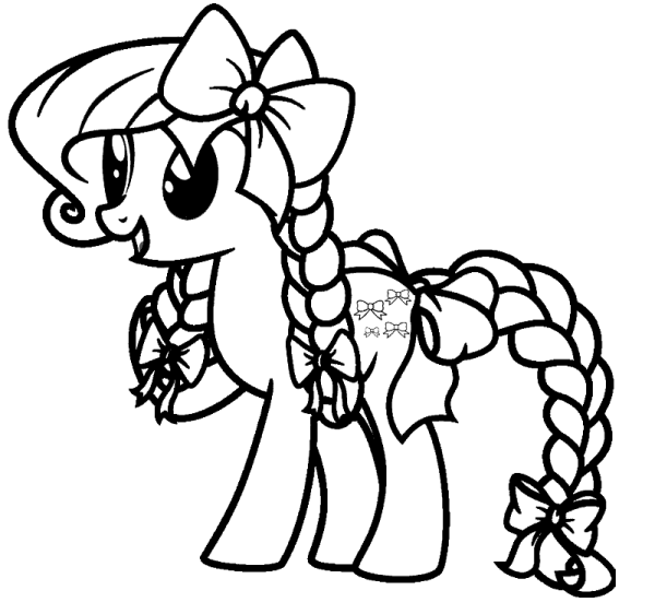 Разукрашки для девочек пони