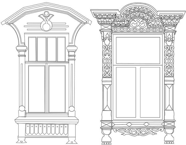 Наличники раскраска